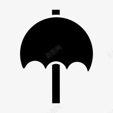 伞秋天干燥图标图标