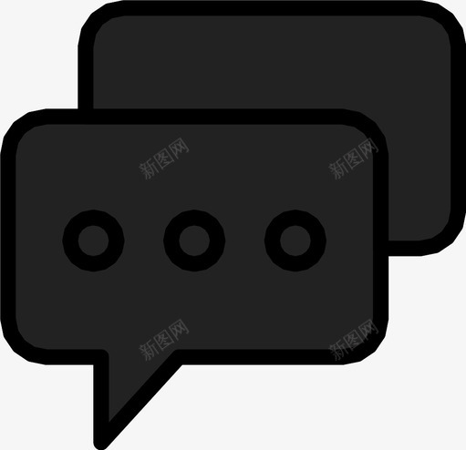 交谈聊天交流图标svg_新图网 https://ixintu.com 交流 交谈 会议 信息 聊天 讲话 谈话 通知