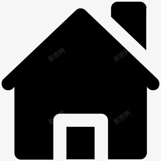 房子建筑大胆的固体图标svg_新图网 https://ixintu.com 建筑大胆的固体图标 房子