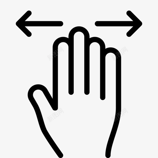 四指水平滑动触摸信息图标svg_新图网 https://ixintu.com 估计 信息 分析 危险 四指水平滑动 平滑手势 手 手势 视觉 触摸