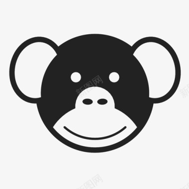 猴子动物搞笑图标图标