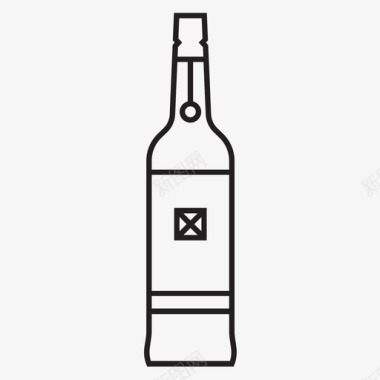 威士忌瓶詹姆逊葡萄酒图标图标
