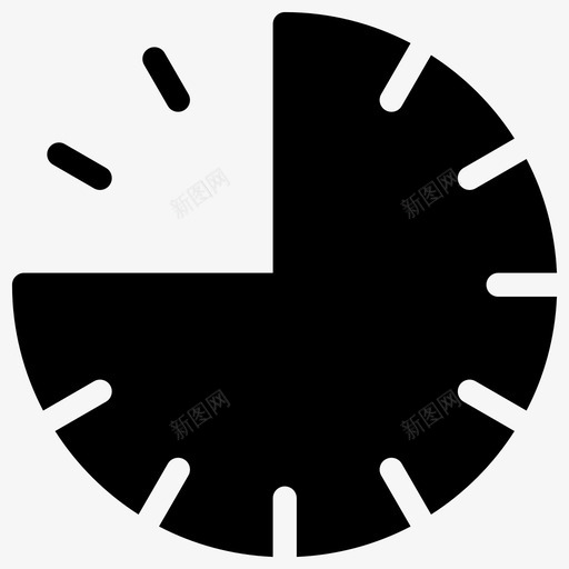 四分之三小时计时器分钟图标svg_新图网 https://ixintu.com 会议 分钟 四分之三小时 手表 时钟 时间实心图标 计时器 迟到 闹钟