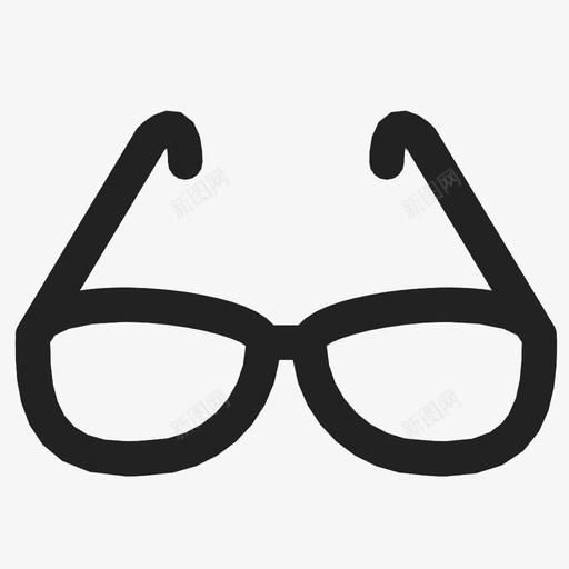 眼镜矫正眼镜镜片图标svg_新图网 https://ixintu.com 处方 眼镜 矫正眼镜 见 视力 镜片