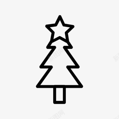 圣诞树圣诞老人符号礼物下图标图标