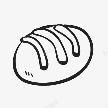 面包烤面包零食图标图标