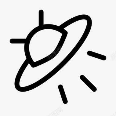 飞碟外星人天线图标图标