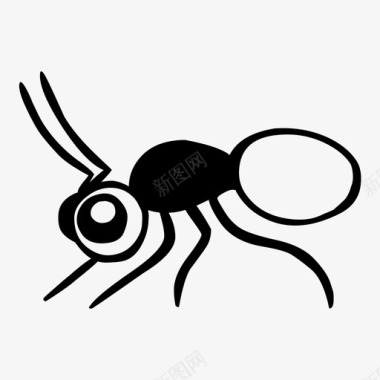蚂蚁动物叮咬图标图标