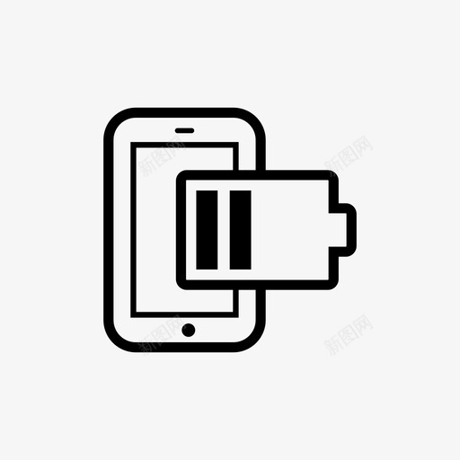 低电量无电设备图标svg_新图网 https://ixintu.com 低电量 多媒体设备 已用 无电 智能手机 消失 空 设备