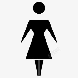 穿着裙子的女人女人裙子人图标高清图片