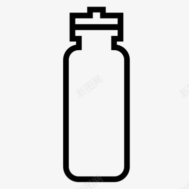 水瓶吸管户外图标图标