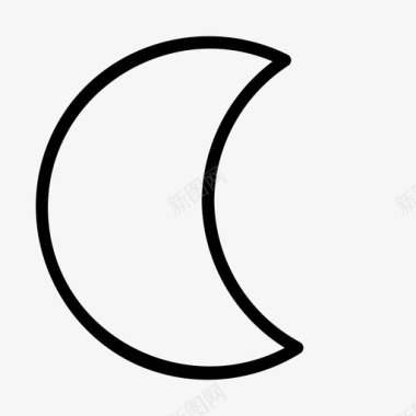 月牙腊月夜空图标图标