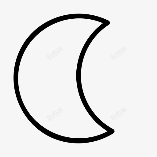 月牙腊月夜空图标svg_新图网 https://ixintu.com 半月 圆 夜空 天象 抽象的圆 月牙 月相 渐亏的麋鹿 腊月