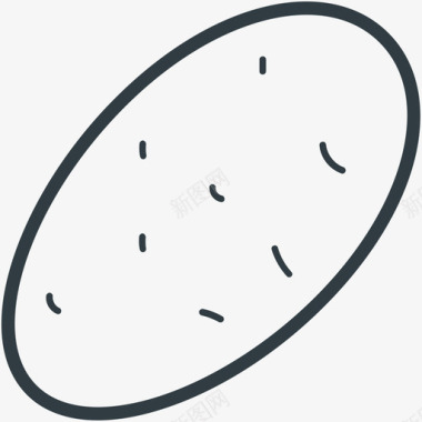 土豆自然线图标图标