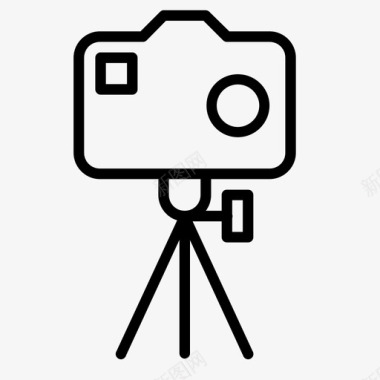 camerastand图像和视频笔划图标第二卷图标