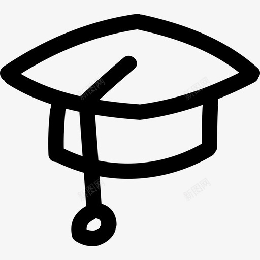 毕业生手绘帽子轮廓学历手绘图标svg_新图网 https://ixintu.com 学历 手绘 毕业生手绘帽子轮廓