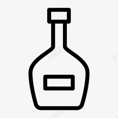 白兰地酒精瓶子图标图标