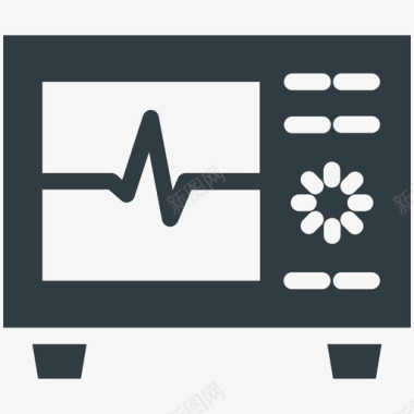 心电图机医疗健康冷标图标图标