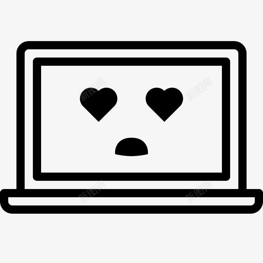 迟钝头像电脑图标svg_新图网 https://ixintu.com 不开心 头像 显示器 爱 电脑 笑脸笔记本 笔记本 脸 表情 迟钝