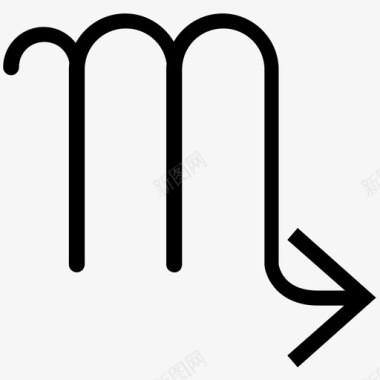 蝎子符号十二生肖线图标图标