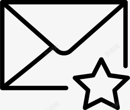 收藏夹邮件附件电子邮件图标图标