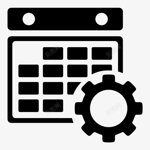 日历设置思考日程表图标svg_新图网 https://ixintu.com 思考 日历设置 日程表 时间表 点击 移动 约会 网格 装备 计划 选择