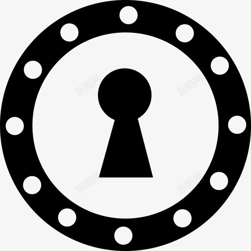 锁孔在一个圆的总轮廓上有小圆所有的延伸安全图标svg_新图网 https://ixintu.com 安全 所有的延伸 锁孔 锁孔在一个圆的总轮廓上有小圆