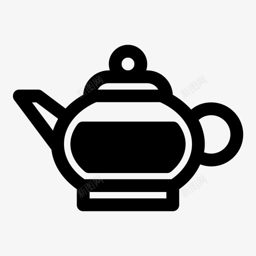 茶壶泡茶热的图标svg_新图网 https://ixintu.com 咖啡因 泡茶 热的 玻璃杯 英式 茶具 茶壶 饮料