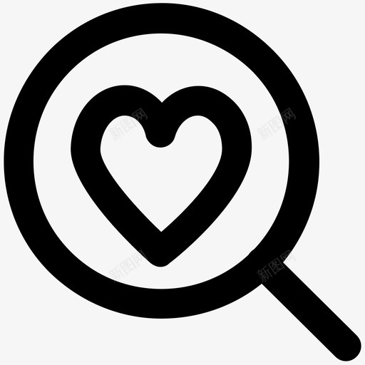 寻找一个爱爱和浪漫大胆的线图标svg_新图网 https://ixintu.com 寻找一个爱 爱和浪漫大胆的线图标
