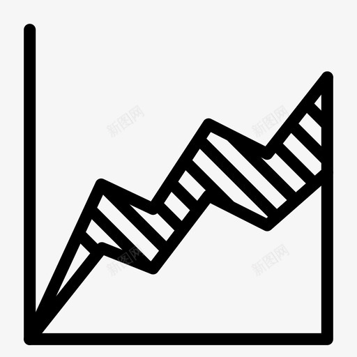 面积图统计报表图标svg_新图网 https://ixintu.com 业务 分析 存储 平滑业务 报表 放大镜 波段 管理 统计 面积图 预测