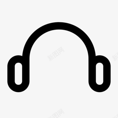 耳机普通耳机听力图标图标