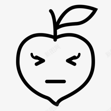 桃子可爱的表情可爱的脸图标图标