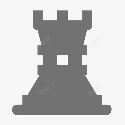 国际象棋塔市场和经济材料标图标svg_新图网 https://ixintu.com 国际象棋塔 市场和经济材料设计图标