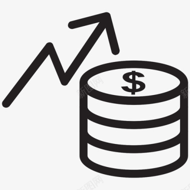 硬币堆栈搜索引擎优化和营销图标图标