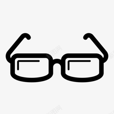 眼镜双焦点镜框图标图标