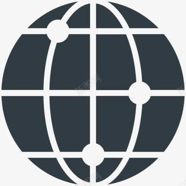 全球网络地图和导航酷标图标图标