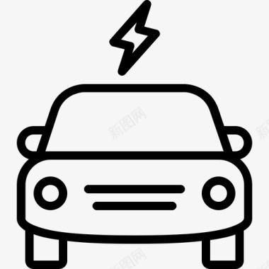 电动汽车充电器电动交通工具图标图标