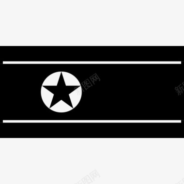 朝鲜国旗亚洲旗帜图标图标