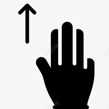 三个手指向上滑动向上滑动铃声图标图标