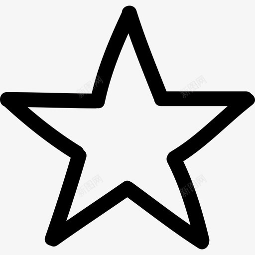 手绘星形符号轮廓形状手绘图标svg_新图网 https://ixintu.com 形状 手绘 手绘星形符号轮廓