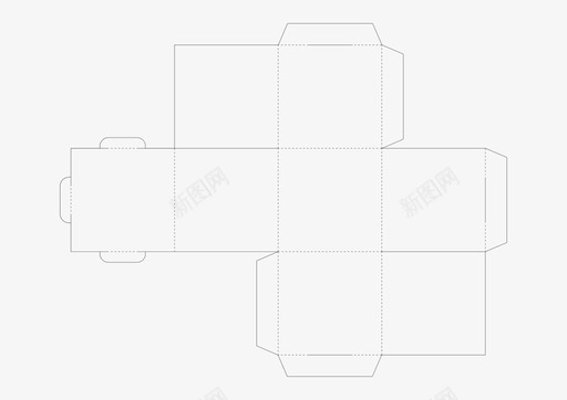 折叠立方体模板图标svg_新图网 https://ixintu.com 折叠立方体模板