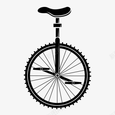 独轮车小丑自行车手图标图标