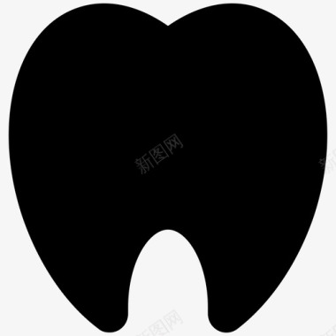 牙齿健康粗体图标图标