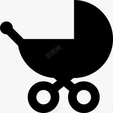 婴儿车安全滚动图标图标