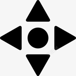 圆的标志基点圆的星有四个三角形箭头图标高清图片