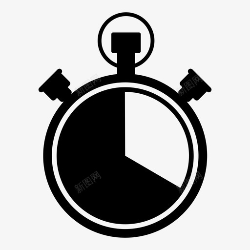 秒表计时器计时员图标svg_新图网 https://ixintu.com 办公室秒表 好秒表 家用秒表 时钟 沙漏和时间 漂亮的秒表 秒表 计时员 计时器 黑色秒表
