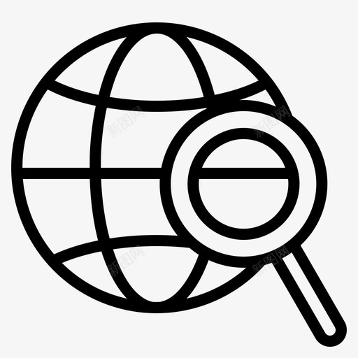 全球浏览器互联网图标svg_新图网 https://ixintu.com 互联网 全球 搜索 搜索引擎优化工具 浏览器 网络