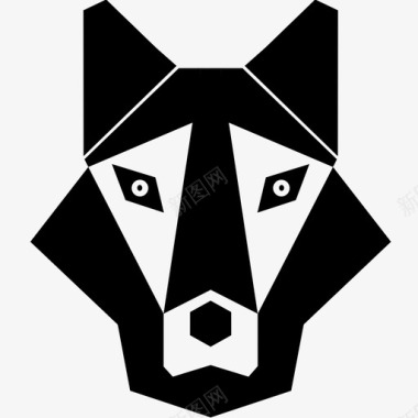 狼狼脸捕食者图标图标