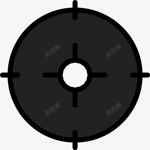 十字准线瞄准枪图标svg_新图网 https://ixintu.com 十字准线 枪 步枪 武器 目标 瞄准 记号