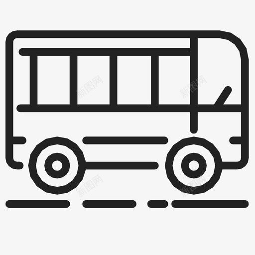 公共汽车学校车辆图标svg_新图网 https://ixintu.com 交通 公共交通 公共汽车 售票员 城市旅行 学校 旅行 票务 车辆